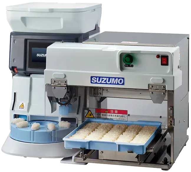Máquinas Suzumo para formar láminas y piezas de sushi